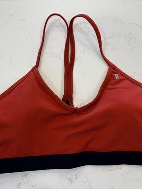 NOBULL Crossback Sports Bra Rust Red Terracotta Black Colorblock Size Large L